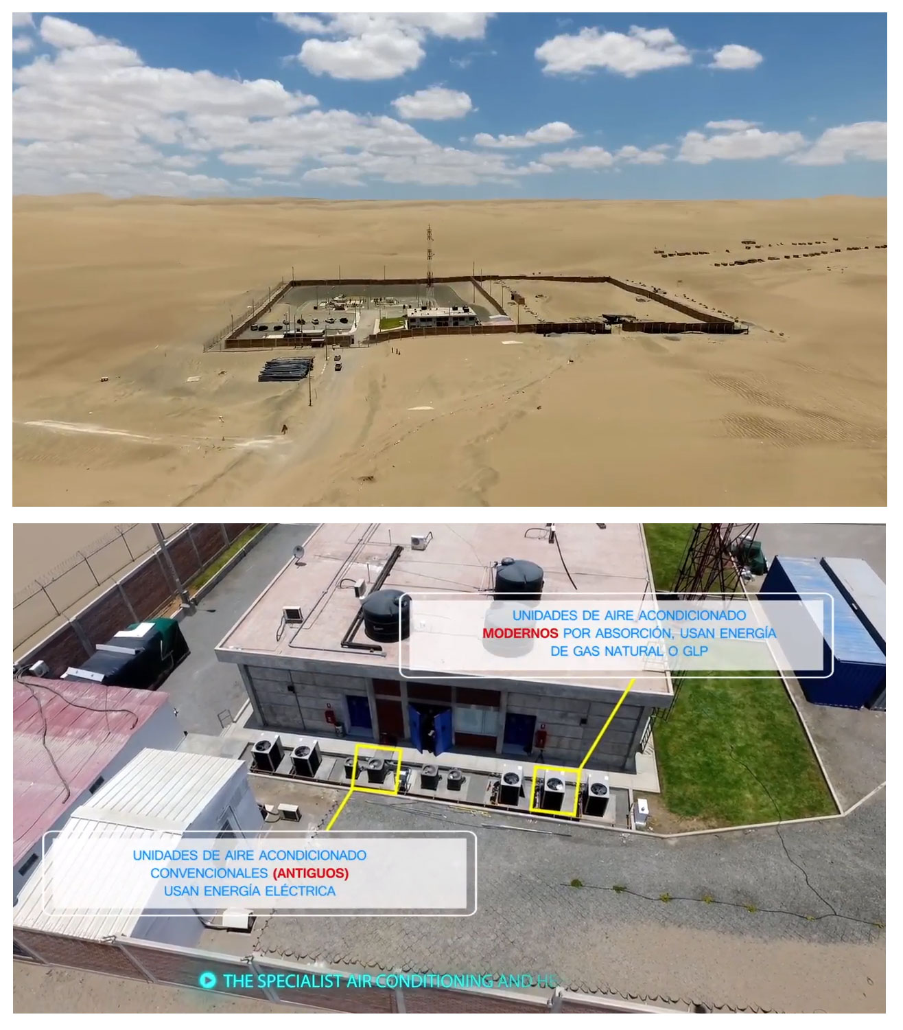 Data center pre-cooling and office air conditioning in the Peruvian desert