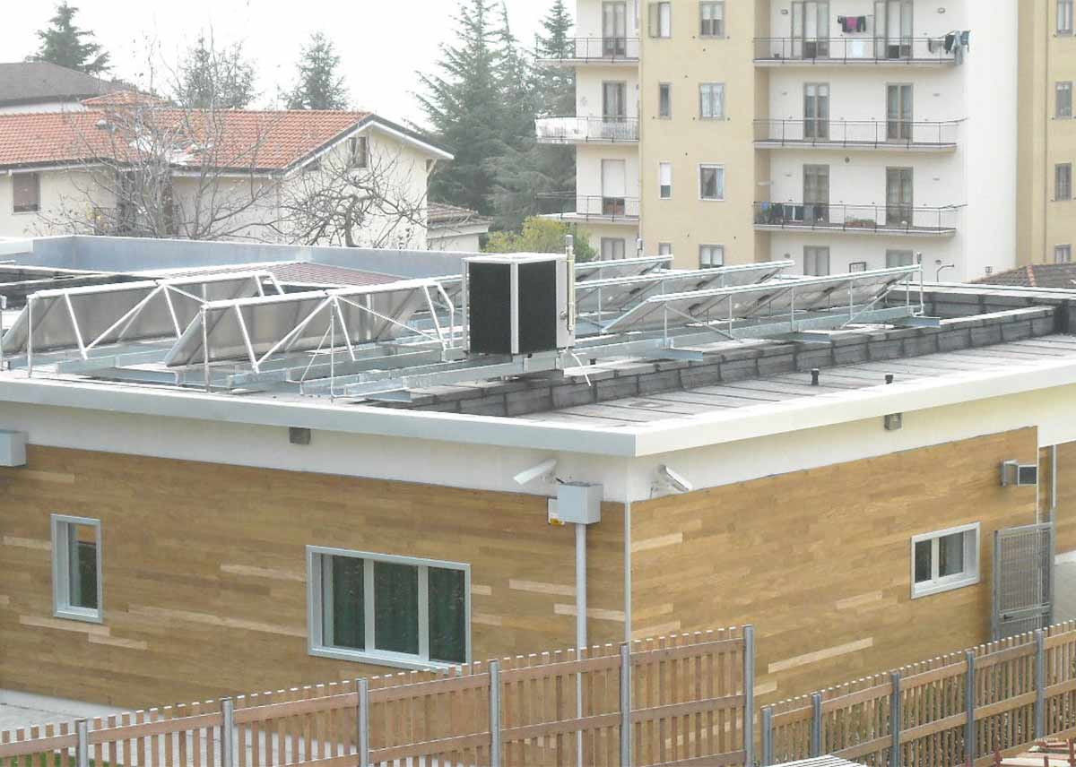 Pompa di calore AR con utilizzo di energia rinnovabile per un asilo in classe A