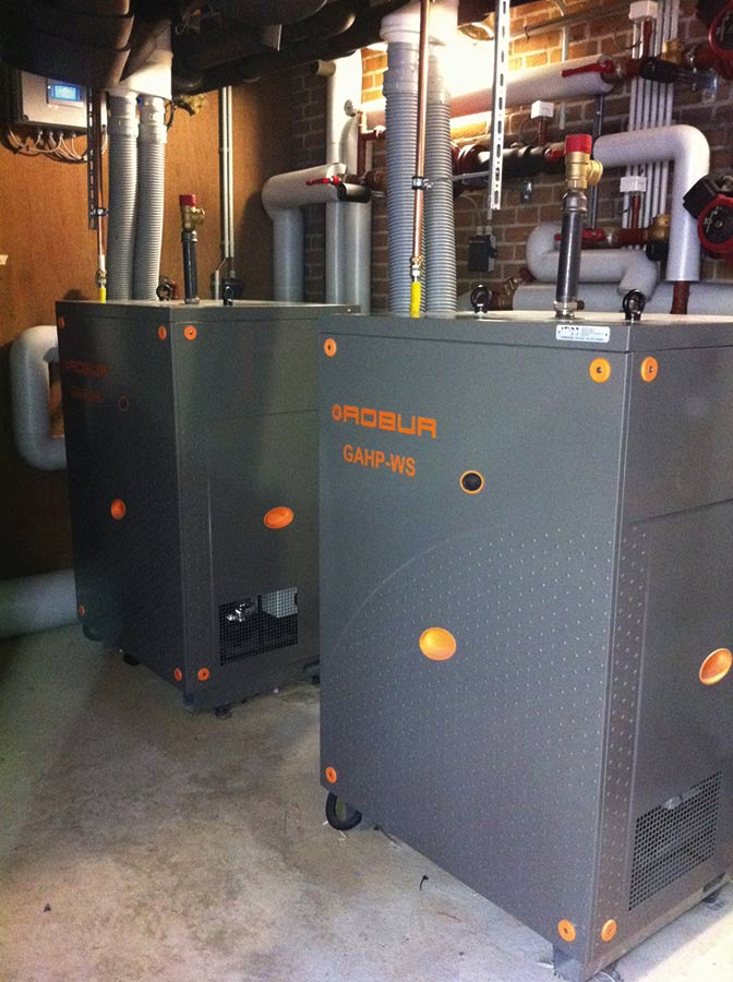 Hydrothermal heat pumps chosen for their very high efficiency in heating and air-conditioning environments